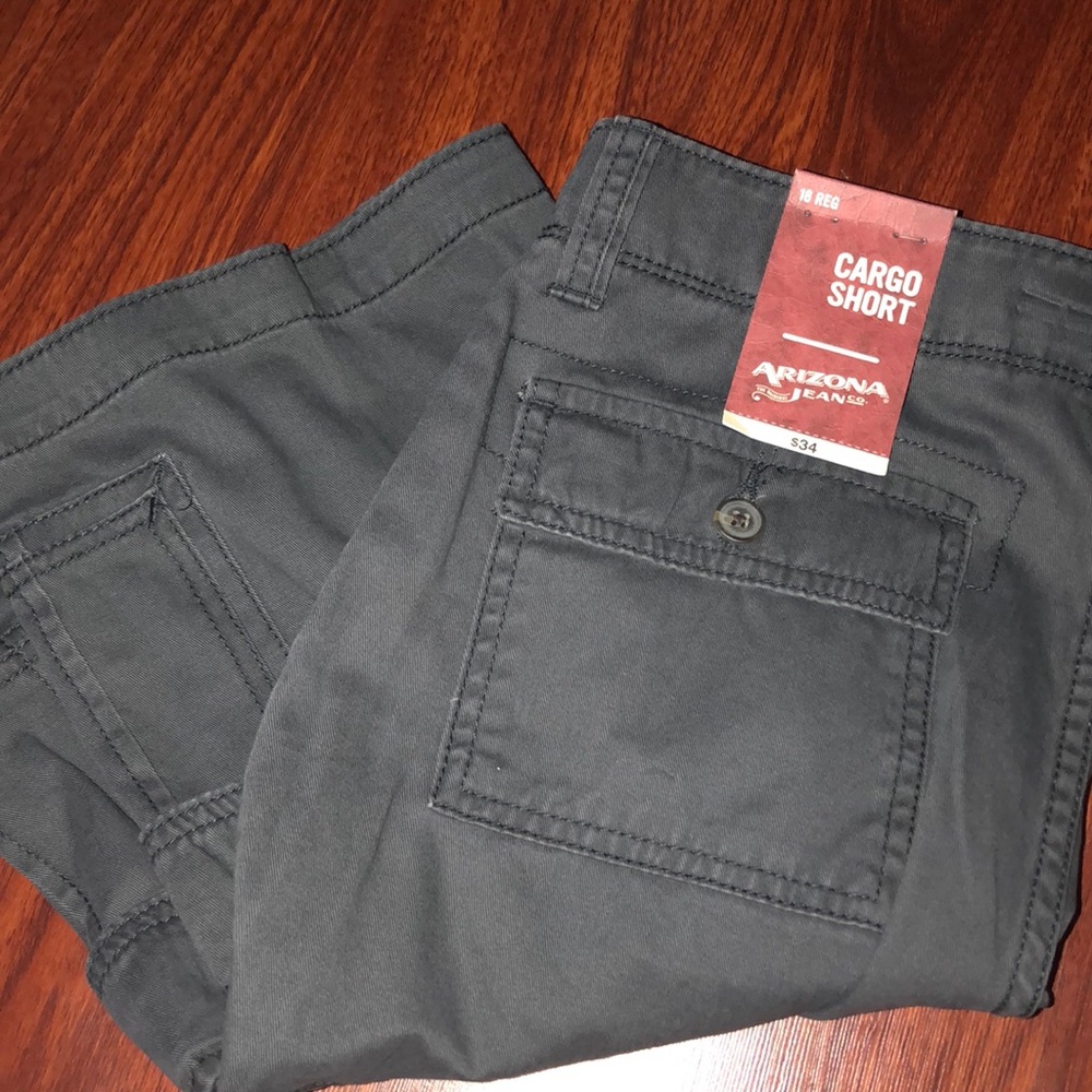 Grey cargo shorts